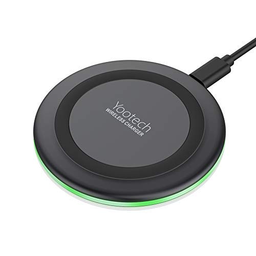 Yootech Wireless Charger Qi-Certified 10W Max Fast Wireless Charging Compatible with iPhone 11/11 Pro/11 Pro Max/XS MAX/XR/XS/8Plus, Galaxy Note 10/Note 10 Plus/S10/S10 Plus/S10E(No AC Adapter) - Amzon World
