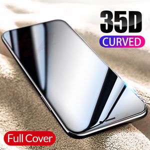 35D Curved Edge Full Cover Protective Glass On The For iPhone 7 8 6 6S Plus Tempered Screen Protector For X XR XS Max Glass Film - Amzon World