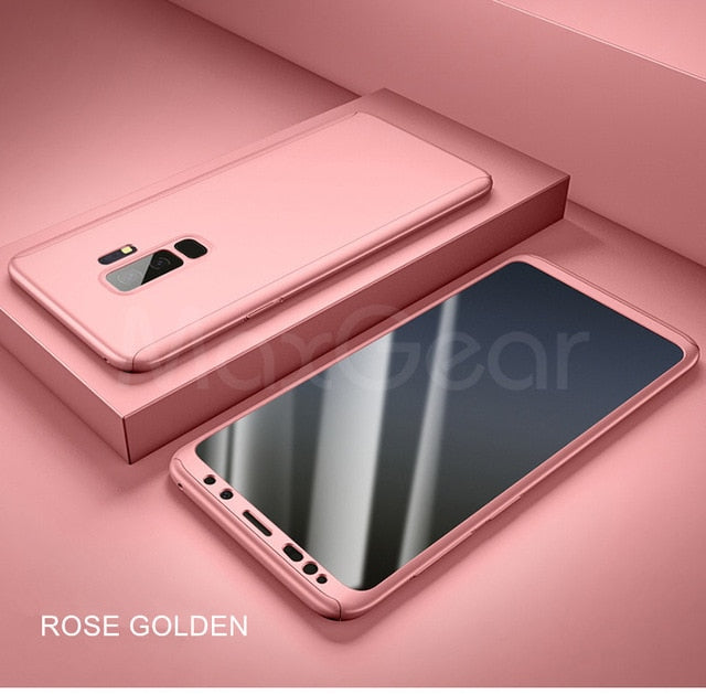 360 Full Protection Case For Samsung Galaxy series Glass Cover - Amzon World