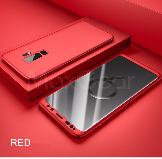 360 Full Protection Case For Samsung Galaxy series Glass Cover - Amzon World
