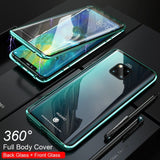 360 Full Protection Magnetic Case For huawei Mate 20 Pro Shockproof Case Cover Metal Bumber Front+Back double-sided Glass Case - Amzon World
