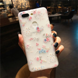 3D Relief Floral Phone Case For OPPO A59 A37 A57 A83 A73 A75 F5 F7 F9 A5 A3S A37 A77 A3 R17 A7X K1 R15 Case Girly Silicon Cover - Amzon World