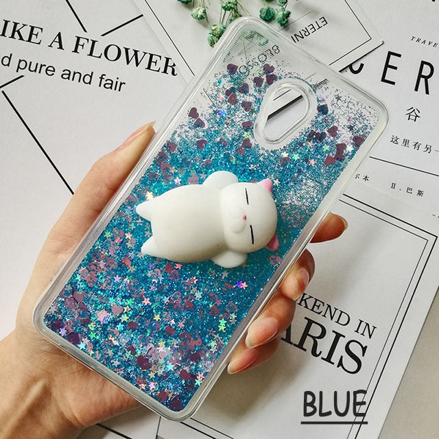 3d Squishy Cat Cases for Meizu M6 Note M5S M3 Note M5 Note MX6 M6S M6 Cover Love Heart Star Glitter Liquid Quicksand Phone Cases - Amzon World