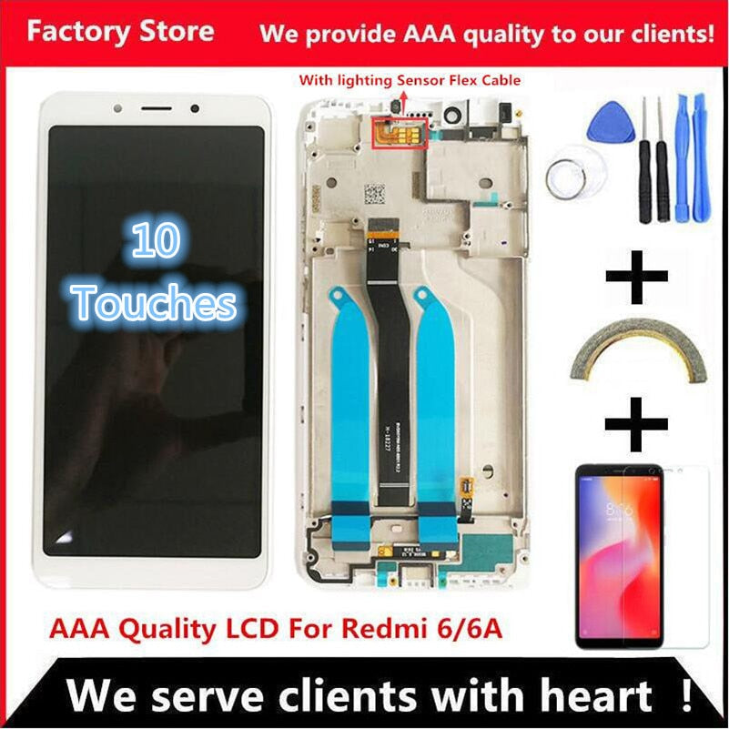 5.45" AAA Quality IPS LCD+Frame For Xiaomi Redmi 6 LCD Display Screen Replacement For Redmi 6A LCD Assembly 1440*720 Resolution - Amzon World