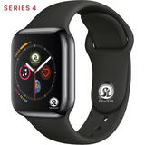 50%off Smart Watch Series 4 SmartWatch case for apple iPhone Android Smart phone heart rate monitor pedometor (Red Button) - Amzon World