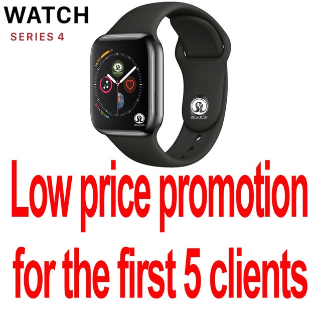 50%off Smart Watch Series 4 SmartWatch case for apple iPhone Android Smart phone heart rate monitor pedometor (Red Button) - Amzon World