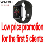 50%off Smart Watch Series 4 SmartWatch case for apple iPhone Android Smart phone heart rate monitor pedometor (Red Button) - Amzon World