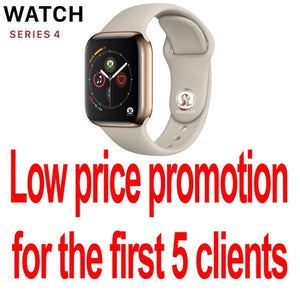 50%off Smart Watch Series 4 SmartWatch case for apple iPhone Android Smart phone heart rate monitor pedometor (Red Button) - Amzon World