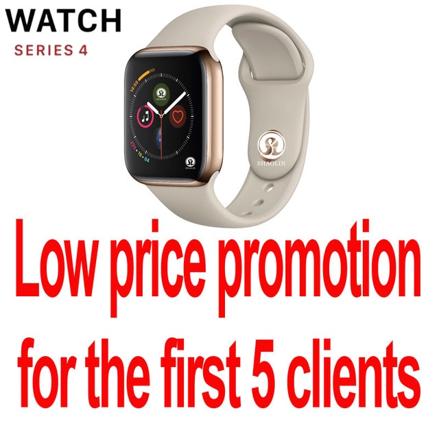 50%off Smart Watch Series 4 SmartWatch case for apple iPhone Android Smart phone heart rate monitor pedometor (Red Button) - Amzon World