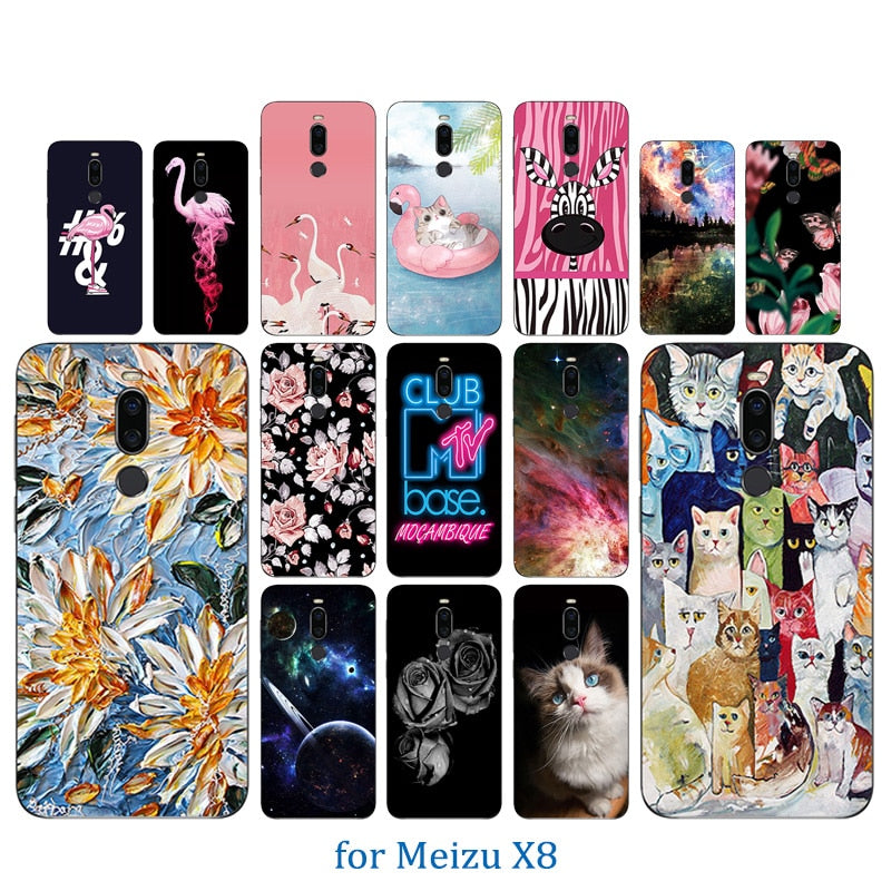 6.2 inch for Meizu X8 Transparent Gel Soft Phone Case for Meizu X8 Shell Ultrathin TPU Horse Pattern Full Protection Back Covers - Amzon World