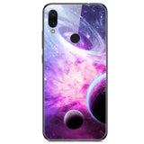 6.3'' For Xiaomi Redmi Note 7 Case Glass Back Hard Cover For Xiaomi Redmi Note 7 Case Note7 Soft Bumper Tempered Fashion Note 7S - Amzon World