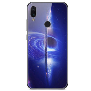 6.3'' For Xiaomi Redmi Note 7 Case Glass Back Hard Cover For Xiaomi Redmi Note 7 Case Note7 Soft Bumper Tempered Fashion Note 7S - Amzon World