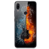 6.3'' For Xiaomi Redmi Note 7 Case Glass Back Hard Cover For Xiaomi Redmi Note 7 Case Note7 Soft Bumper Tempered Fashion Note 7S - Amzon World