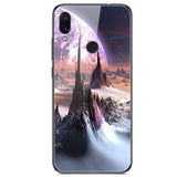 6.3'' For Xiaomi Redmi Note 7 Case Glass Back Hard Cover For Xiaomi Redmi Note 7 Case Note7 Soft Bumper Tempered Fashion Note 7S - Amzon World