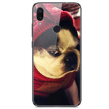 6.3'' For Xiaomi Redmi Note 7 Case Glass Back Hard Cover For Xiaomi Redmi Note 7 Case Note7 Soft Bumper Tempered Fashion Note 7S - Amzon World