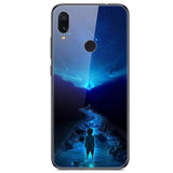 6.3'' For Xiaomi Redmi Note 7 Case Glass Back Hard Cover For Xiaomi Redmi Note 7 Case Note7 Soft Bumper Tempered Fashion Note 7S - Amzon World