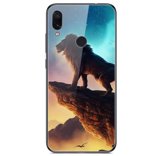 6.3'' For Xiaomi Redmi Note 7 Case Glass Back Hard Cover For Xiaomi Redmi Note 7 Case Note7 Soft Bumper Tempered Fashion Note 7S - Amzon World