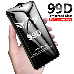 99D protective glass for iPhone 6 6S 7 8 plus X XR XS MAX glass on iphone 7 6 X screen protector iPhone 7 plus screen protection - Amzon World