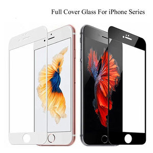 9H Full Coverage Cover Tempered Glass For iPhone 6 6s Plus, iPhone 7 8 Plus X XS 5 5s 5c SE - Amzon World