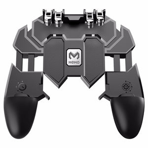 AK66 Six Fingers PUBG Game Controller Gamepad Metal Trigger Shooting Free Fire Gamepad Joystick For IOS Android Mobile Phone - Amzon World