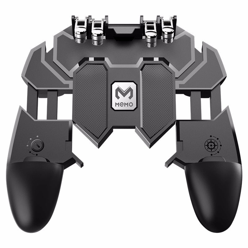AK66 Six Fingers PUBG Game Controller Gamepad Metal Trigger Shooting Free Fire Gamepad Joystick For IOS Android Mobile Phone - Amzon World