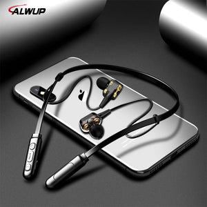 ALWUP G01 Bluetooth Earphone Wireless Headphones Four Unit Drive Double Dynamic Hybrid Deep Bass Earphone for Phone with mic 5.0 - Amzon World