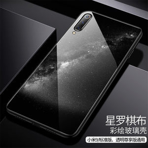 Aixuan Glass Case For Xiaomi mi 9/Mi9 Explorer/Xiaomi mi 9 SE Case painted Tempered Glass Silicon Protective full Cover Cases - Amzon World
