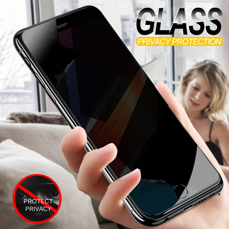 Anti Spy Tempered Glass For iPhone 7 6 6S 8 Plus X XS XR, iPhone 6 7 8 XS Max - Amzon World