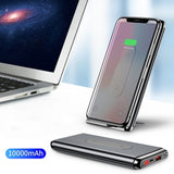 Baseus 10000mAh QI Wireless Charger Power Bank For iPhone Samsung PD + QC3.0 Fast Charging USB Powerbank External Battery Pack - Amzon World