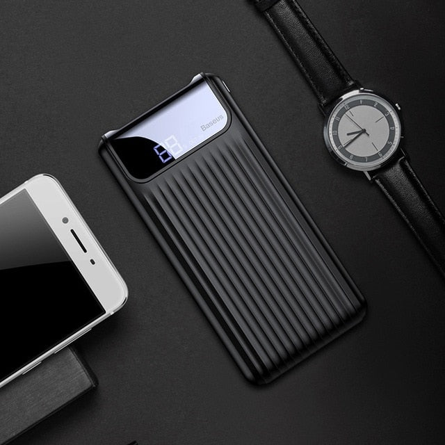 Baseus 10000mAh Quick Charge 3.0 USB Power Bank For iPhone X 8 7 6 Samsung S7 Edg Xiaomi Powerbank Battery Charger Bank QC3.0 - Amzon World