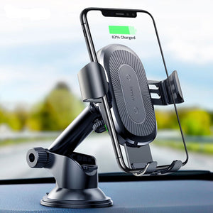 Baseus 10W Wireless Car Charger For iPhone Xs Max X Samsung S10 Xiaomi Mi 9 Qi Wireless Charger Fast Charging Car Phone Holder - Amzon World