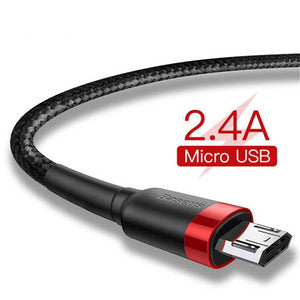 Baseus 1m 2m Micro USB Cable for Xiaomi Redmi Note 5 Pro 4 Reversible Micro USB Charger Data Cable for Samsung S7 Mobile Phone - Amzon World