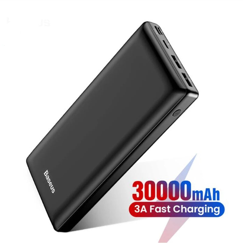 Baseus 30000mah Big Capacity Power bank For Mobile Travel Powerbank Quick Charger 3.0 Type C Power bank For iPhone Samsung - Amzon World