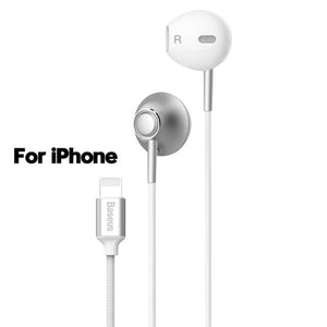 Baseus 6D Stereo In-ear Earphone Headphones Wired Control Bass Sound Earbuds for iPhone Xiaomi Huawei 3.5mm Type c Earphones - Amzon World