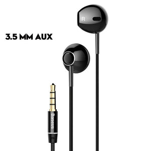 Baseus 6D Stereo In-ear Earphone Headphones Wired Control Bass Sound Earbuds for iPhone Xiaomi Huawei 3.5mm Type c Earphones - Amzon World