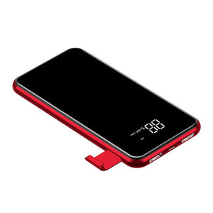 Baseus 8000mAh QI Wireless Charger Power Bank For iPhone Samsung Powerbank Dual USB Charger Wireless External Battery Pack Bank - Amzon World