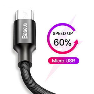 Baseus Micro USB Cable Fast Charging Microusb Charger Cable For Samsung Xiaomi Data Wire Cord Android Mobile Phone Cables 1m 2m - Amzon World