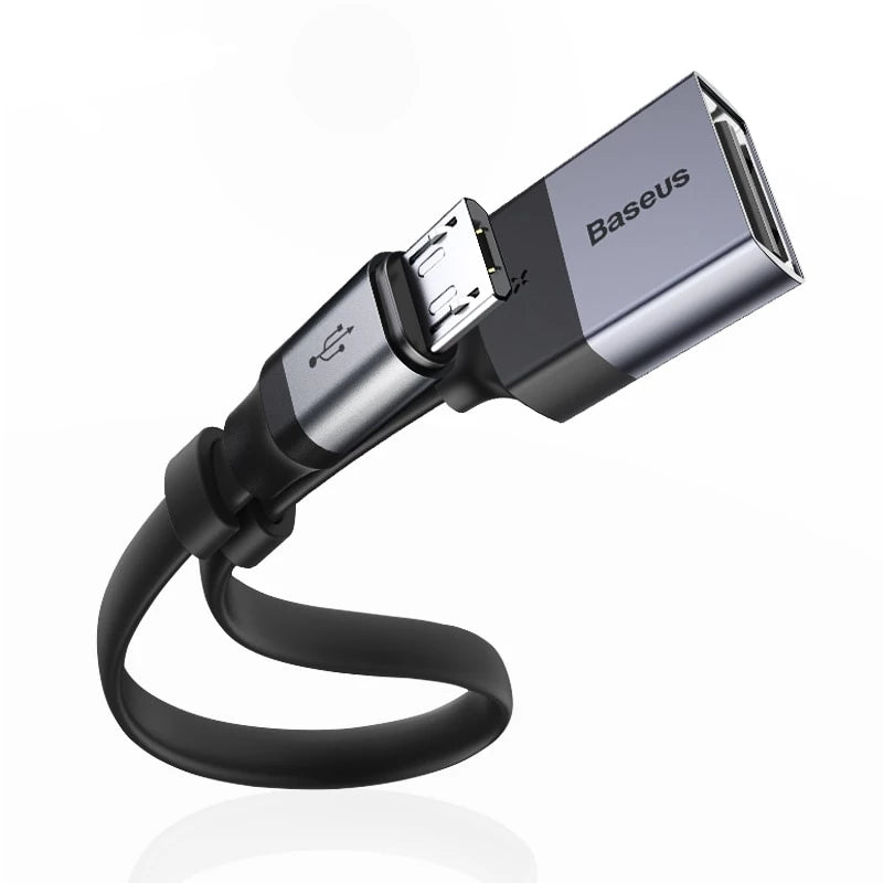 Baseus OTG Micro USB Cable Adapter For Xiaomi Redmi Note 5 Samsung A7 2018 Charging Converter USB Microusb OTG Cable Connector - Amzon World