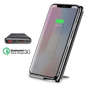 Baseus Wireless Power Bank 10000mah For iPhone XR Xs Max Portable External Battery Pack LCD Display QC3.0 Fast Charger Powerbank - Amzon World