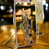 Bling Bracelet Crystal Tassel Women Case For iPhone XR XS MAX X 10 8 7 6 6S Plus 5 5S SE Phone Cases For iPhone X Mirror Cover - Amzon World