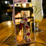 Bling Bracelet Crystal Tassel Women Case For iPhone XR XS MAX X 10 8 7 6 6S Plus 5 5S SE Phone Cases For iPhone X Mirror Cover - Amzon World