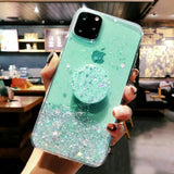 Bling Glitter Case For iPhone 11 Pro Max 11 Pro 11 XS XR X XS Max 6s 6 7 8  PlusSlim Case With Stand Holder Phone Cases Socket - Amzon World