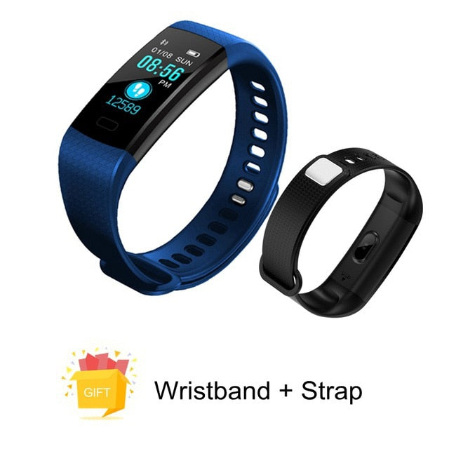 Bluetooth Smart Bracelet Color Screen Y5 Smartband Heart Rate Monitor Blood Pressure Measurement Fitness Tracker Smart Watch Men - Amzon World