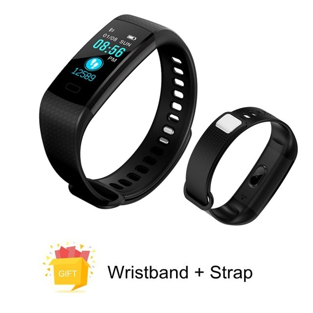 Bluetooth Smart Bracelet Color Screen Y5 Smartband Heart Rate Monitor Blood Pressure Measurement Fitness Tracker Smart Watch Men - Amzon World