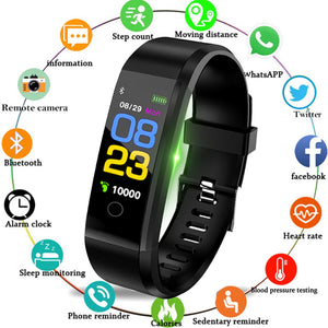 Bluetooth Smart Watch Men Women Heart Rate Monitor Blood Pressure Fitness Bracelet Smartwatch Sport Watch for ios android +BOX - Amzon World
