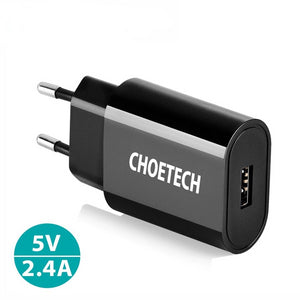 CHOETECH Travel USB Charger 12W Mobile Phone Wall Charger Adapter For iPhone XS XR Charging For Huawi Xiaomi mi 8 For Samsung S9 - Amzon World