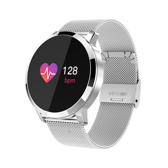 CYUC Q8 Smart Watch OLED Color Screen men Fashion Fitness Tracker Heart Rate Monitor Blood Pressure Oxygen Pedometer Smartwatch - Amzon World