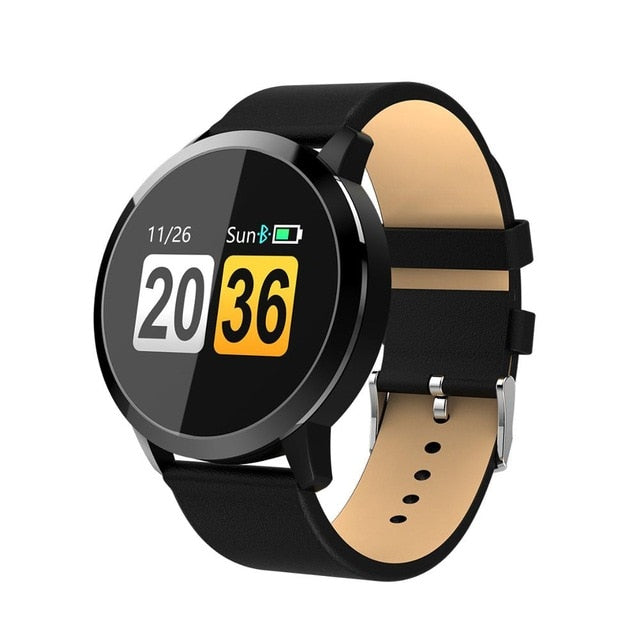 CYUC Q8 Smart Watch OLED Color Screen men Fashion Fitness Tracker Heart Rate Monitor Blood Pressure Oxygen Pedometer Smartwatch - Amzon World