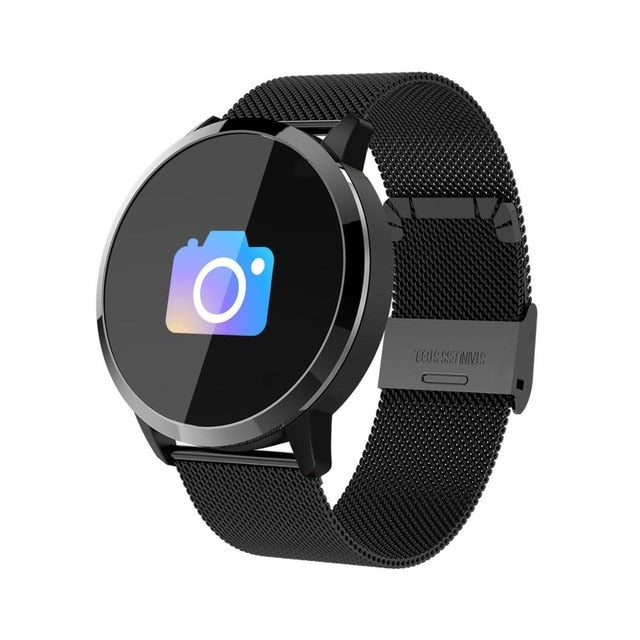 CYUC Q8 Smart Watch OLED Color Screen men Fashion Fitness Tracker Heart Rate Monitor Blood Pressure Oxygen Pedometer Smartwatch - Amzon World