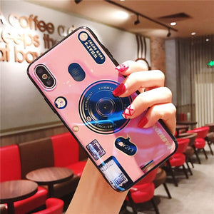 Camera Retro bracket Phone case for xiaomi redmi 6 6a 5 5plus 4 4x note5 6pro note6 retro style soft tpu cover Lanyard stand - Amzon World